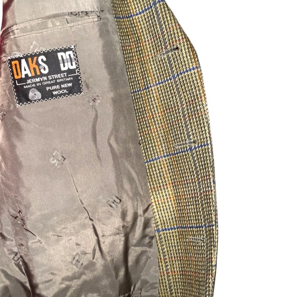 VINTAGE DAKS PURE NEW WOOL 3 BUTTON BLAZER JACKET SZ T42 - Picture 3 of 16